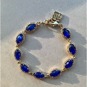 Kendra Scott Cobalt Blue Gold Bracelet Adjustable Link